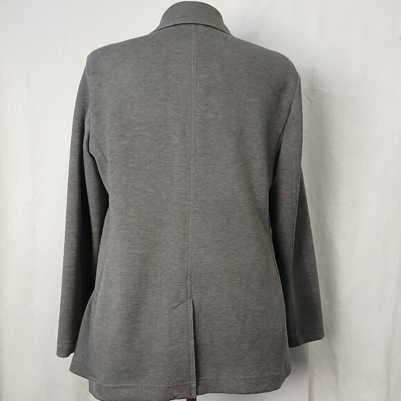 Grey Knit Blazer with Comfort Stretch - Picture 4 of 6